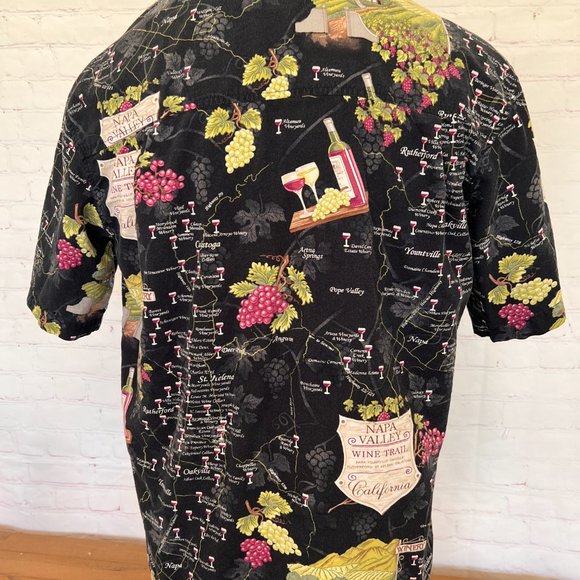 Napa Valley Wine Trail - Mens Shirt - David Carey Originals - Size Large - Picture 7 of 9